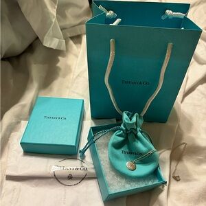 Tiffany & Co. Alphabet disc charm pendant initial N